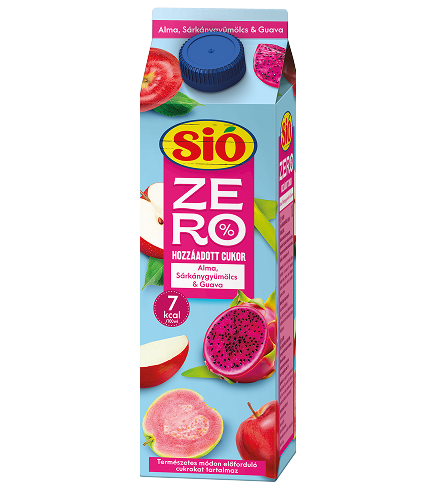 SIO Zero Alma-Sarkanygyumolcs-Guava 1L 3D packshot
